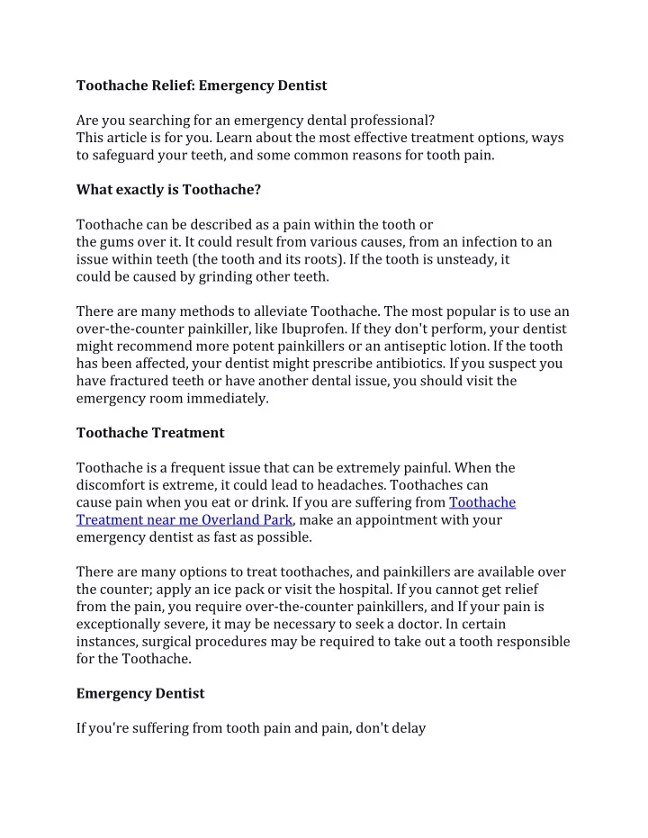 Content image for Sudden Toothache? Emergency First Aid Before the Dentist