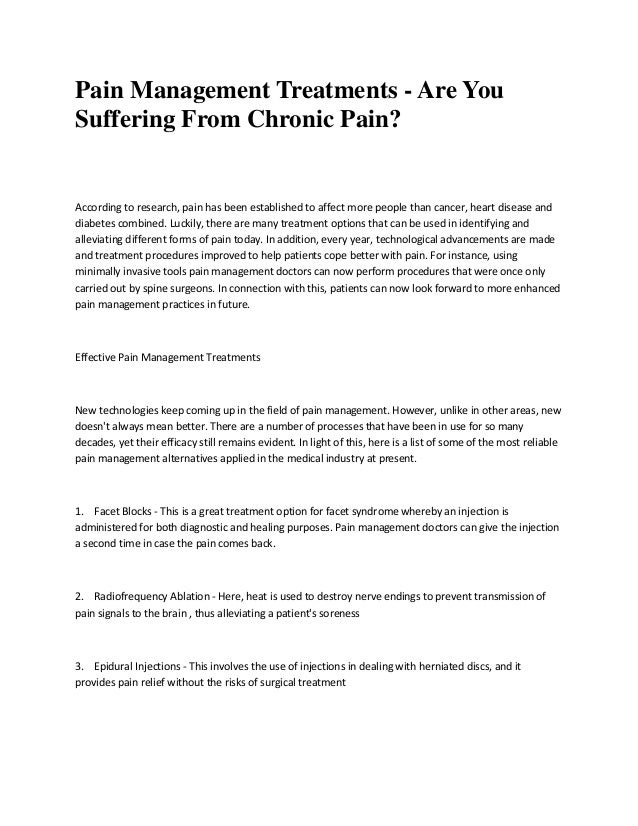 Content image for Comprehensive Guide to Effective Treatments for Chronic Pain Management and Relief